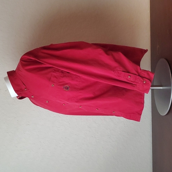 EUC. VTG. Bugle Boy Long Sleeve Button Up Shirt, L, Red - Picture 3 of 9